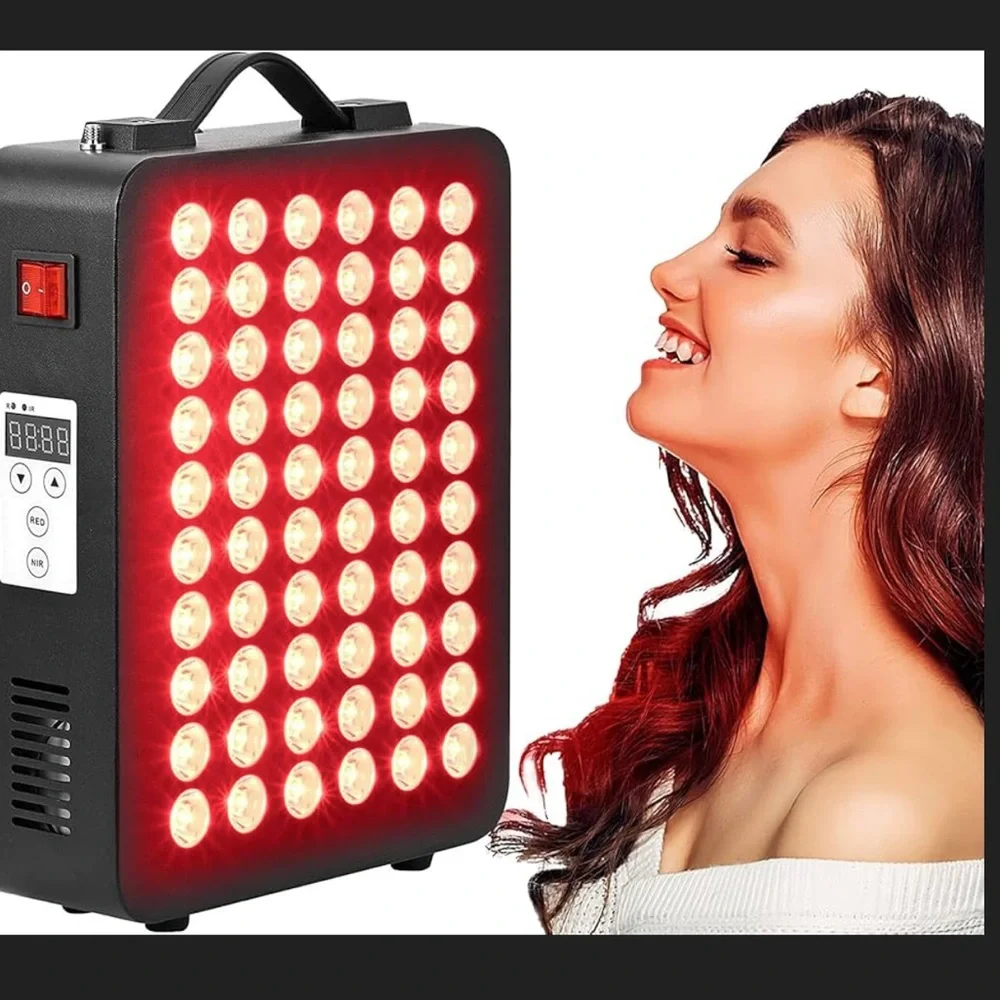 Premium Black and Red LED Light Therapy Device